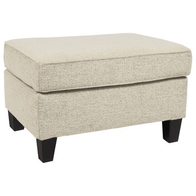 Abinger Ottoman Natural - Signature Design by Ashley: Upholstered Rectangular Footstool, No Assembly Required