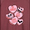Women's - Instant Message - Valentine's Day So Sweet I'll Rot Your Teeth Lightweight French Terry Wide Neck Long Sleeve Shirt - 2 of 4
