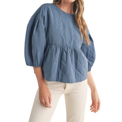 Women's Quilted Babydoll Top - &merci