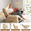 360° Rocker Recliner Chair with Side Pocket, Electric Recliner Chair PU Leather ,Plush Lounge Chair for Living Room, Bedroom - 2 of 4