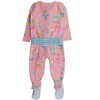 RuffleButts Modal Blend Baby Girls Ruffle One Piece Footie Pajamas - 2 of 2