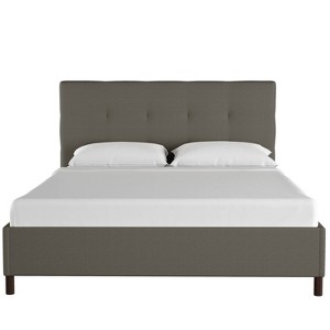 Twin Tufted Platform Bed in Zuma Charcoal - Project 62 , Grey