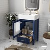 Kumasinova 20" Bathroom Vanity,Vanity with Ceramic Sink,Frosted Door,Soft Close Drawer,Freestanding Storage Cabinet with 110LB Capacity for Bathroom - 2 of 4