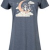 Women's - Instant Message - Celestial Moon Woman Graphic T-shirt Dress - 2 of 4