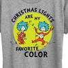 Women's - The Cat in the Hat - Christmas Lights Are My Favorite Color Short Sleeve Graphic T-Shirt - 2 of 4