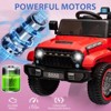 12V Kids Electric Car, 4 Wheeler Electric Vehicles with Remote Control, Spring Suspension, 3 Speeds - 2 of 4