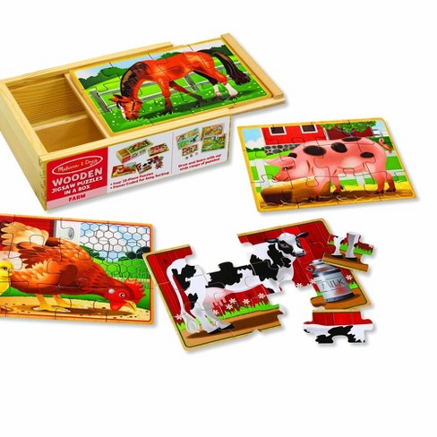 Chicken Family Wood Puzzles Playset 