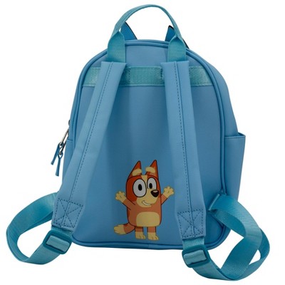 Bluey Big Face Mini Cosplay PU Backpack Purse, Shoulder Bag with Epoxy Filled Metal Pineapple Charm, 10.5 Inch, Adjustable Straps, Faux Leather — фото 3