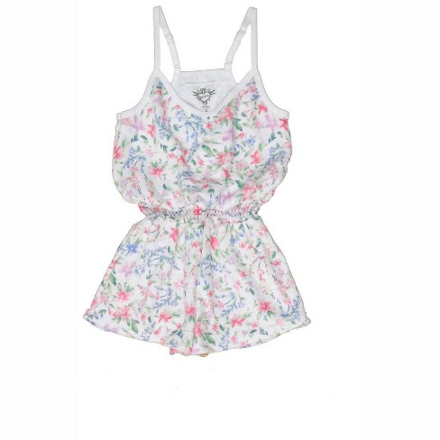 Girl Floral Tank Romper - t2love - image 1 of 1