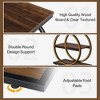 Lirago 11.8" rectangle 3-Tier Metal End Table - Industrial Side Table with Storage Shelf for Living Room Bedroom Brown - 3 of 4