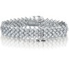 Guili Sterling Silver Cubic Zirconia Bracelet with Rows of Sparkling Stones, Perfect for Adding Elegance and Sophistication to Any Outfit - 3 of 4
