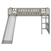 CAVINAS Twin/Full Size Wood Loft Bed with Slide & Ladder & Fence,Simple Bed Frame for Kids Room,Bedroom - 2 of 4