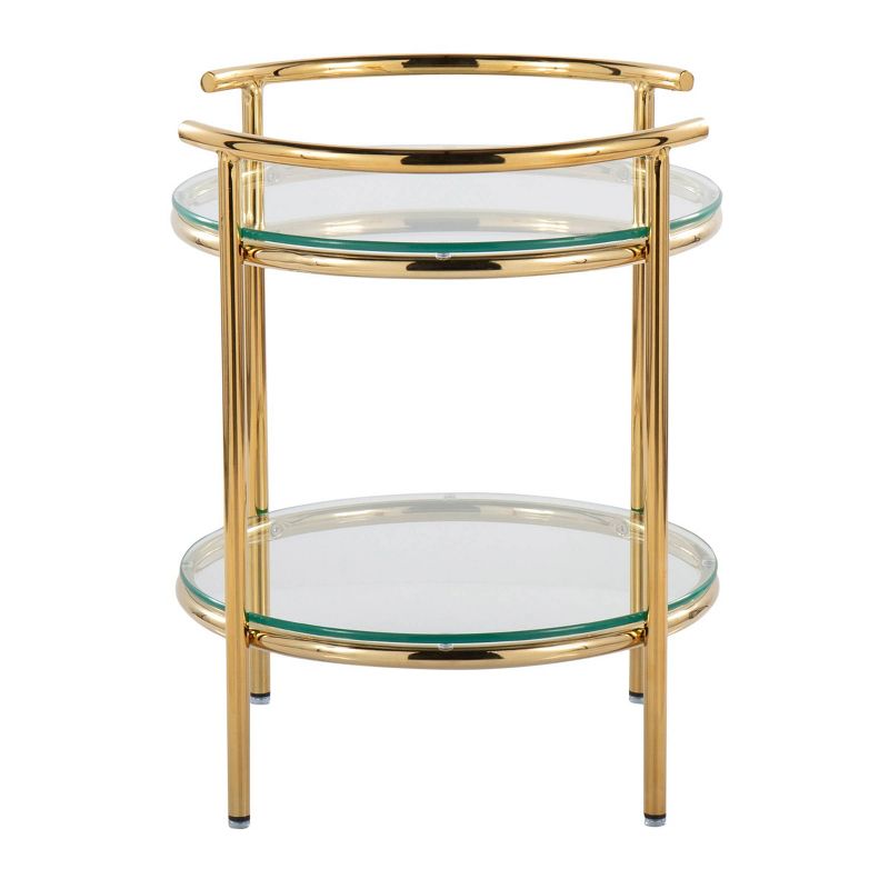 Rhonda Side Table Gold/Clear Glass - LumiSource, 2 of 10