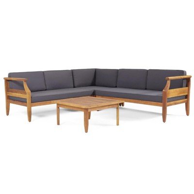 Maggift Patio Seating Sets Outdoor, Featuring Unique Design, Ideal for Chats, Perfect for Gardens, Living Spaces, Gray, 82.75"*82.75"*29.75"