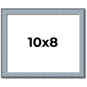 PosterPalooza | Photo Size Textured Blue Picture Frame - UV Acrylic, Foam Board Backing, Hanging Hardware - 1 of 4