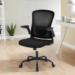 coucheta Home Office Desk Chair with Flip Up Armrest, Reclining Mesh Chair with Height & Angle Adjustable Headrest, for Naps, Desk Work, Game - 1 of 4