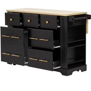 Dexmalle Kitchen Island with Multi Storage Drawers and Shelf ,Dining Room/Kitchen - 1 of 4