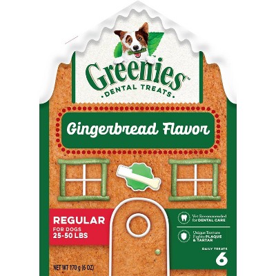 Greenies Gingerbread House Holiday Regular Dog Treats - 6oz