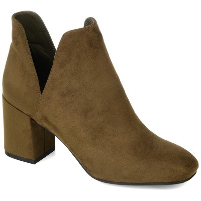 Journee Collection Womens Gwenn Pull On Block Heel Booties