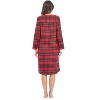 Ashford & Brooks Women's Flannel Plaid Long Sleeve Nightgown - 3 of 4