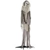 Mlmh & Kngwa 74.8"H Outdoor Halloween Skeleton Witch,Sound and Motion Activated Halloween Decorations with Light Up Eyes - 3 of 4