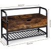Shoe Bench, Lift Top Shoe Storage Bench, Entryway Bench, Metal and Wood Shoe Rack Organizer for Entry, Bedroom, Closet, Living Room, Hallway - 2 of 4