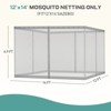 Aoodor Gazebo Replacement Netting Screen, Universal Gazebo 4-Panel Mosquito Net Sidewalls with Double Zippers for Outdoor Patio - 4 of 4