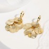 Boho Flower Layered Floral Leaf Drop Dangle Earring for Women,Metal CZ Gold Lightweight Flower Bohemian Gold Petal Exaggerated Jewelry Earring - 4 of 4