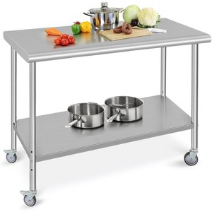 Stainless Steel Work Table, NSF Commercial Grade, Adjustable Shelf, Silver - 1 of 4