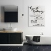 Stupell Industries Five Star Bathroom Funny Word Black And White Wood Textured Design, 48" x 36" - 2 of 4
