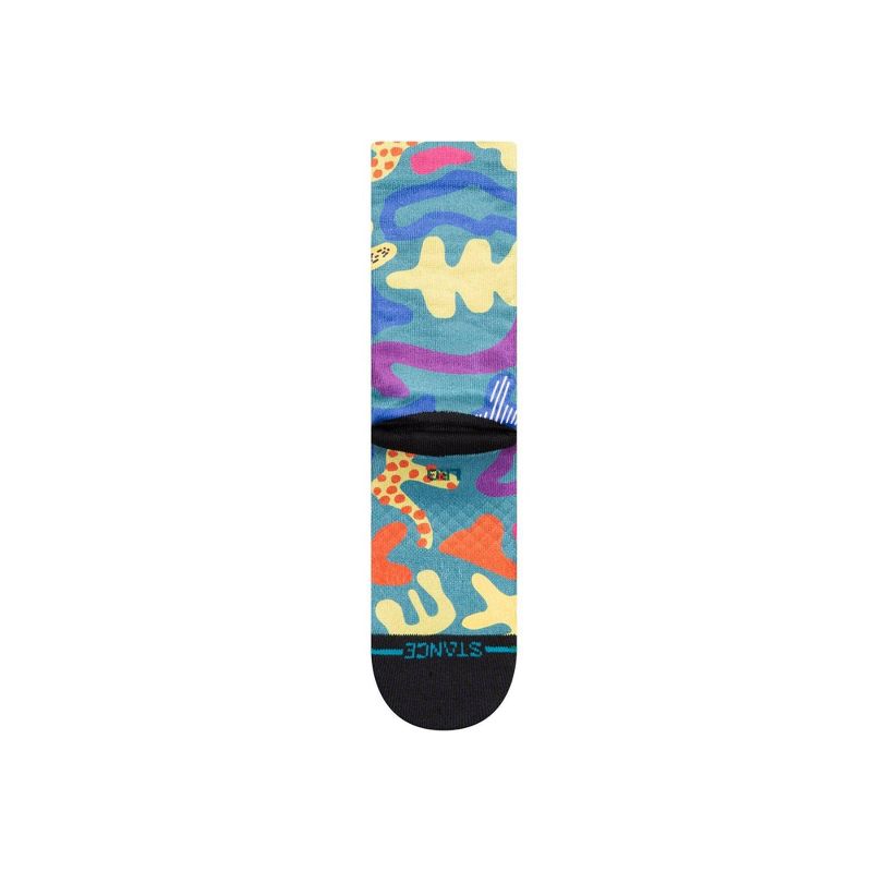 Stance Kids&#39; Abstract Shapes Crew Socks - Teal Blue L, 6 of 11