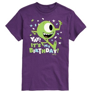 Men's - Disney - Mike Yay It's My Birthday Short Sleeve Graphic T-Shirt - 1 of 4