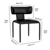 ATJafurn Faux Leather Upholstered Dining Chairs Side Chairs with Backrest and Carbon Steel Legs (Set of 2) - 2 of 4