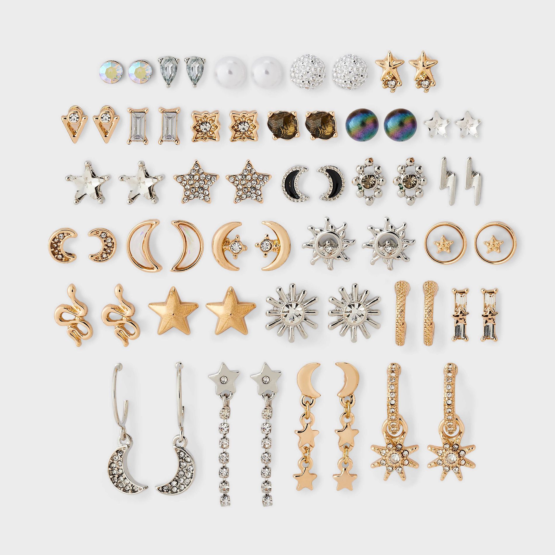 Stars and Moon Earring 30pc Set - Wild Fable™ Mixed Metal