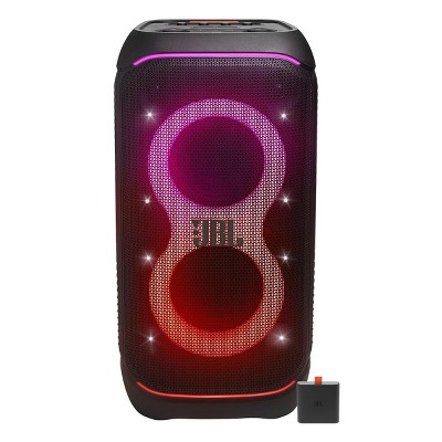 JBL Partybox Stage 320 Portable Party Speaker Bundle with Additional Battery 400 (Black)