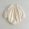 MyKids-USA Simple Solid Floral Baby Round Neck Onesies And Girlsâ€™ Dress â€“ Princess Sister Matching Set - 3 of 4