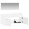 vidaXL Bathroom Cabinet With Mirror White Engineered wood Medium - 3 of 4