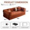 2-in-1 Memory Foam Sofa Bed - Modular Convertible Design, for Living Room, Bedroom and Apartment,No Assembly Required,Dark Grey - 4 of 4