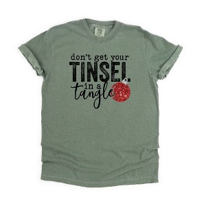 Simply Sage Market Women's Tinsel In A Tangle Bulb Short Sleeve Garment Dyed Tee - 1 of 2