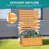 DoCred Air Conditioner Fence, Freestanding Privacy Fence,1-2Panel Wood Screens with Planter Box for Outdoor AC, Trash Can, Pool Equipment Enclosure - 2 of 4