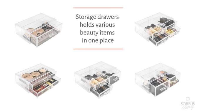 Sorbus Makeup Storage Organizer Drawer (XL), 2 of 9, play video