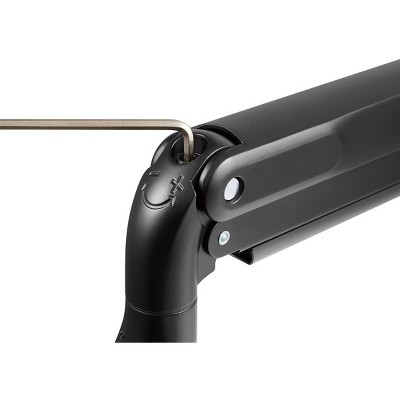 Heavy-Duty Black Adjustable Gas-Spring Single-Monitor Desk Mount