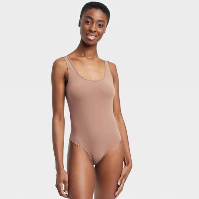 Women's Cotton Stretch Tank Bodysuit - Auden™ : Target