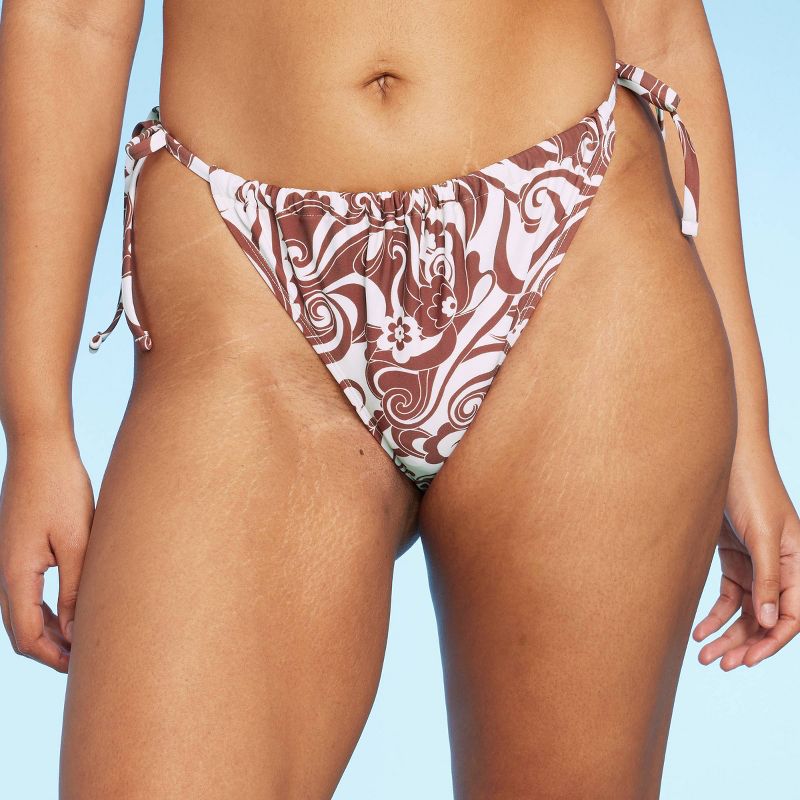 Women's Side-Tie Adjustable Extra High Leg Bikini Bottom - Wild Fable™, 5 of 11