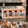 ORRD 3-Bay Metal Nest Box Wall Mount | Galvanized Steel with Coconut Pad | Easy Egg Collection for Hens & Ducks - 3 of 4