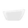 Cesicia 59 in-L  x 30 in-W  x 28 in-H Glossy White Freestanding Soaking Bathtub-Slipper - 3 of 4