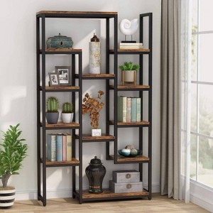 LITTLE TREE 70.86" 6 Tier Bookshelf Brown - 1 of 4