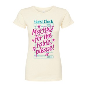 Women's - Instant Message - Martini Check Fitted Graphic T-Shirt - 1 of 3