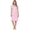 Casual Nights Women's Lace Short Sleeve Nightgown - 2 of 4