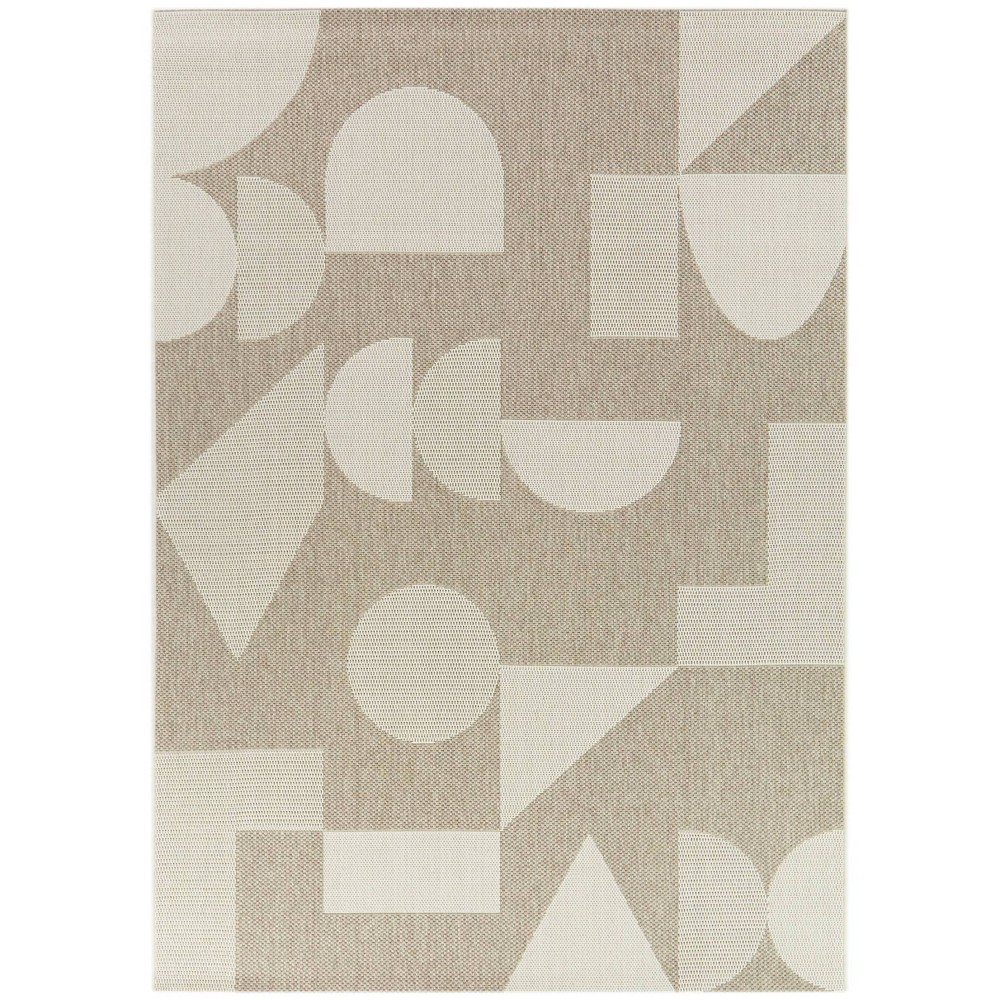 Photos - Area Rug 7'10" x 10' Gideon Mid-Century Modern Rectangular Indoor/Outdoor Rug Beige